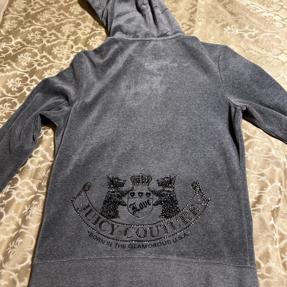 Juicy Couture Grey Zip Up - Picture 2 of 3